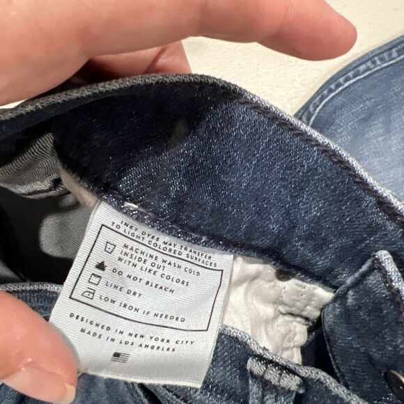 Ayr Jeans Women‎ 26 The Riser Medium Wash High Rise Skinny Jeans Raw Hem - Picture 13 of 14